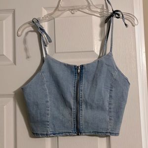 Jean crop top from SHEIN